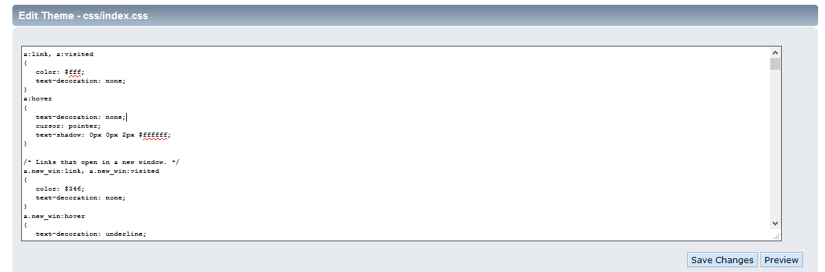Changing SMF colors css
